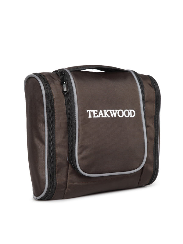 Teakwood Leathers Unisex Brown Solid Toiletry Kit - Image 2