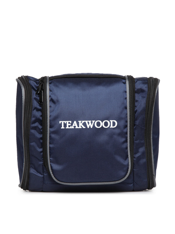 Teakwood Leathers Unisex Blue Solid Toiletry Kit - Image 2