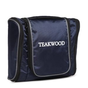 Teakwood Leathers Unisex Blue Solid Toiletry Kit
