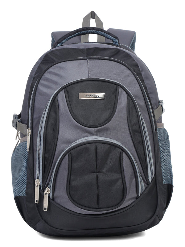 Teakwood Leather Unisex Solid Black 34L Medium Backpack - Image 2