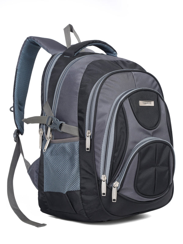 Teakwood Leather Unisex Solid Black 34L Medium Backpack - Image 3
