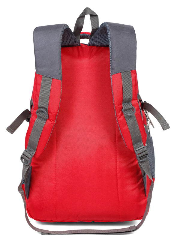 Teakwood Leather Unisex Solid Red 34L Medium Backpack - Image 4