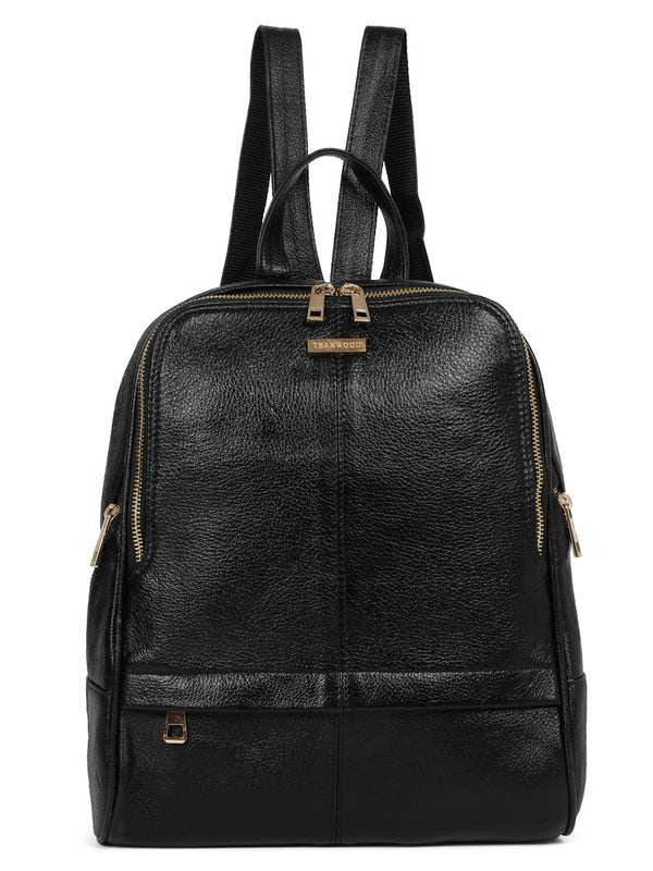 Women's Texture Leather Backpack - Image 5