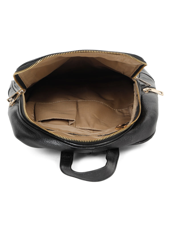 Women's Texture Leather Backpack - Image 3