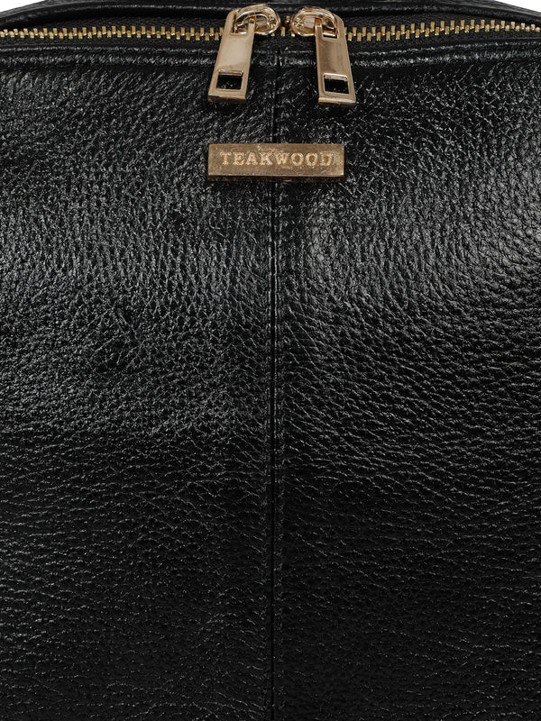 Women's Texture Leather Backpack - Image 2