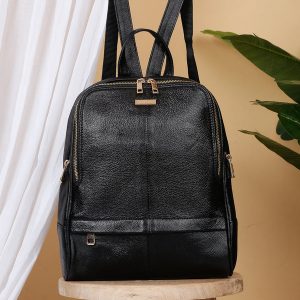 Women's Texture Leather Backpack