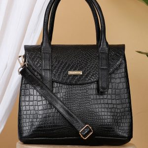 women's Croco Leather Structured Handbag