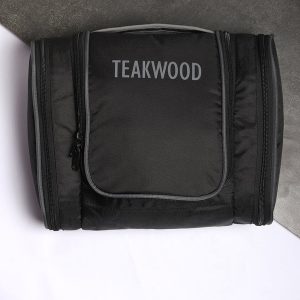 Teakwood Polyester Toiletry Kit Bag Black