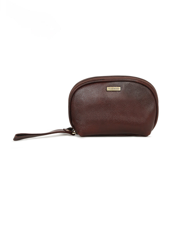 Unisex Leather Travel Toiletry Kit - Image 3