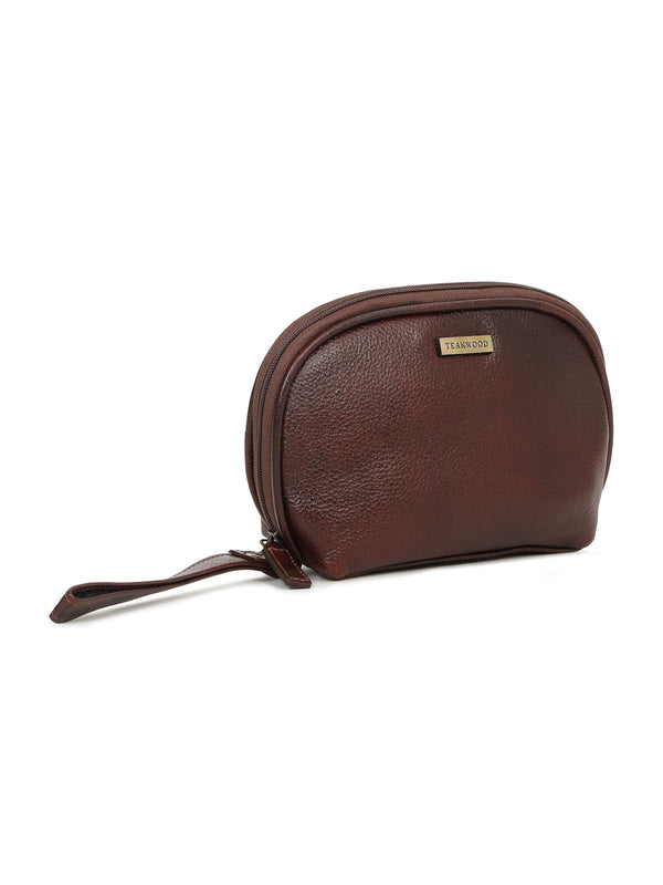 Unisex Leather Travel Toiletry Kit - Image 4