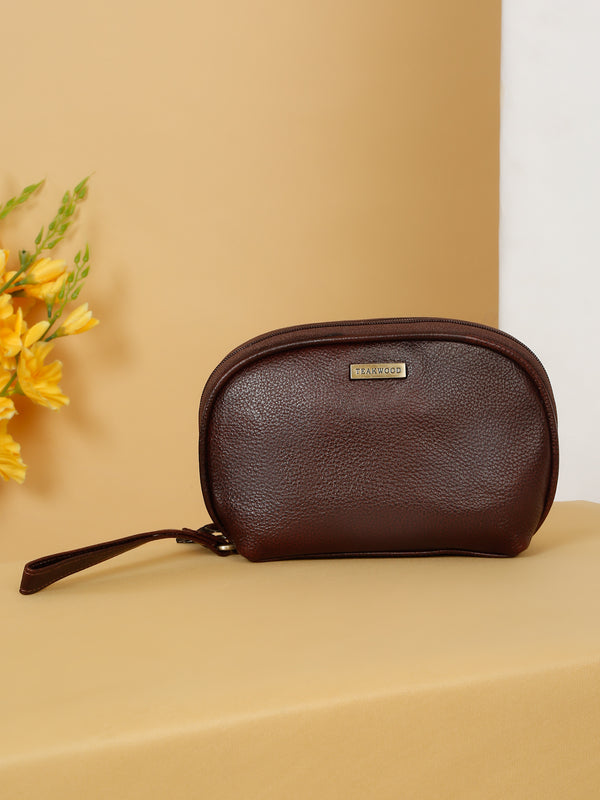 Unisex Leather Travel Toiletry Kit