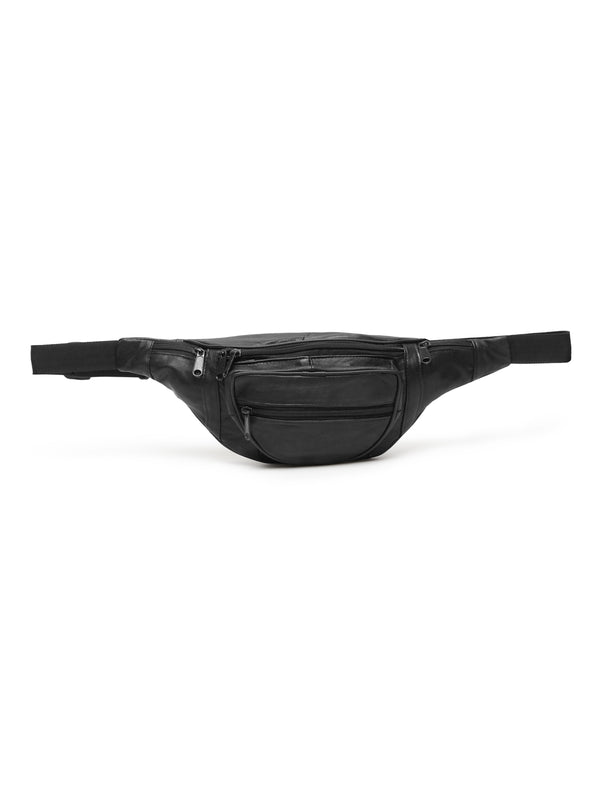 Teakwood Genuine Leather Black Waist Pouch - Image 3
