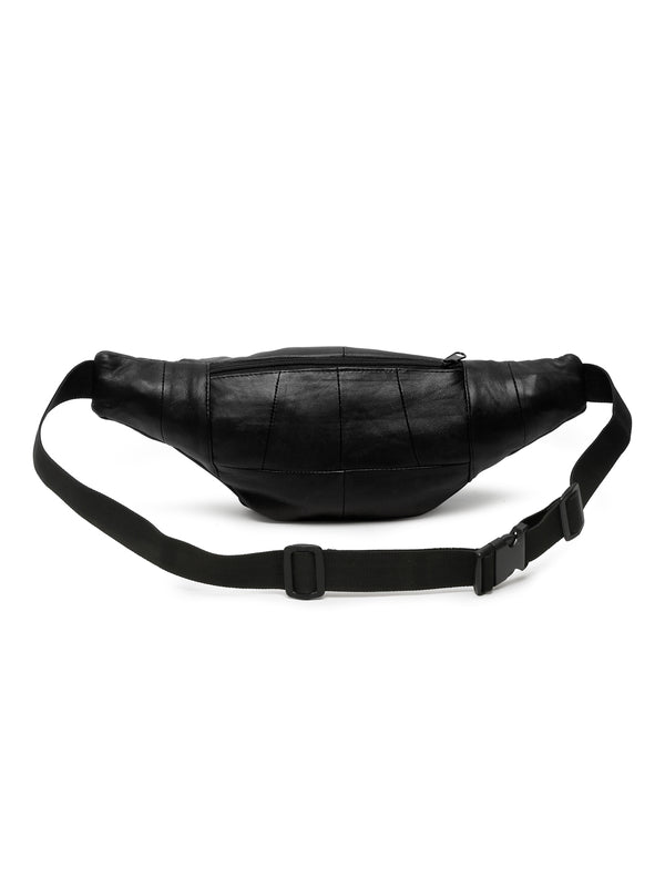 Teakwood Genuine Leather Black Waist Pouch - Image 4