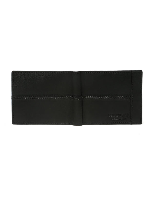 Men’s Dual-Texture Paneling Bifold Leather Wallet - Image 5