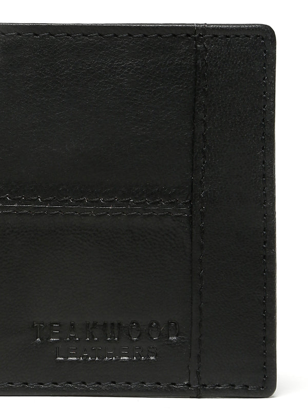 Men’s Dual-Texture Paneling Bifold Leather Wallet - Image 4