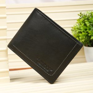Men’s Sleek Matte Finish Bifold Brown Leather Wallet