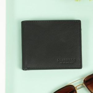 Men's Solid Leather Bi-Fold Wallet