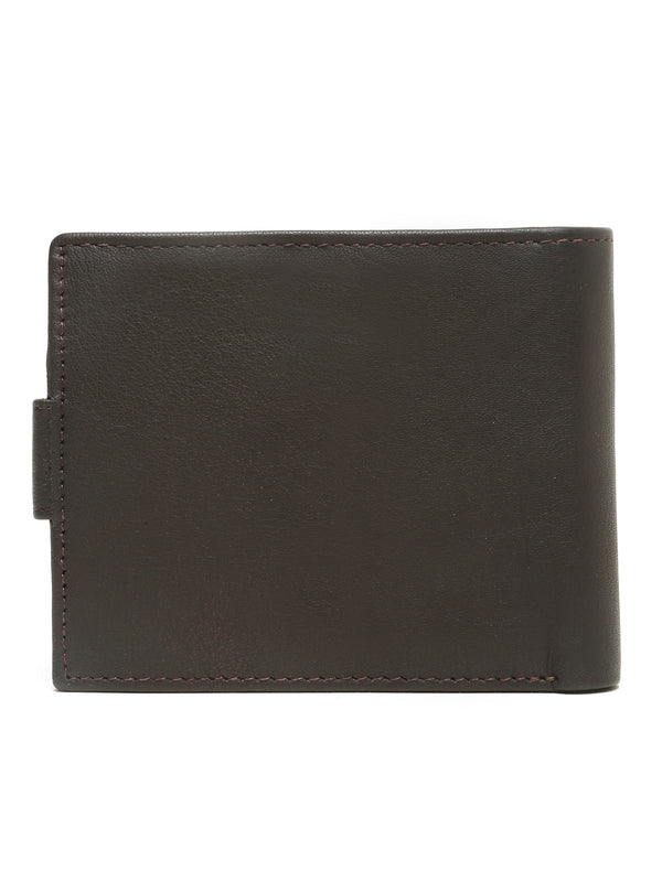 Men's Leather Bi-Fold Wallet with Snap Button Closure - Image 5