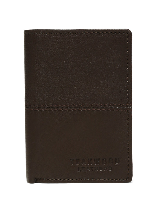 Men’s Brown Leather Tri-Fold Wallet - Image 5