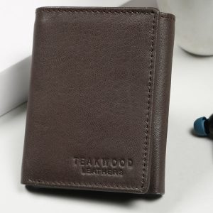 Men’s Brown Leather Tri-Fold Wallet