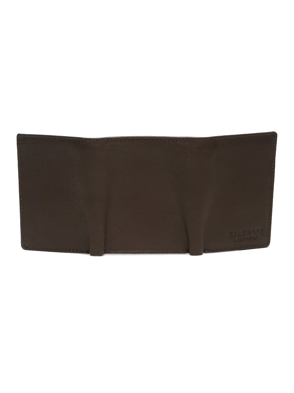 Men’s Brown Leather Tri-Fold Wallet - Image 4