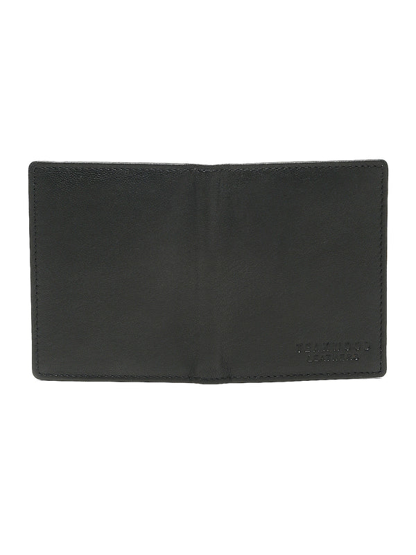 Leather Men Black Bi-fold wallet - Image 3