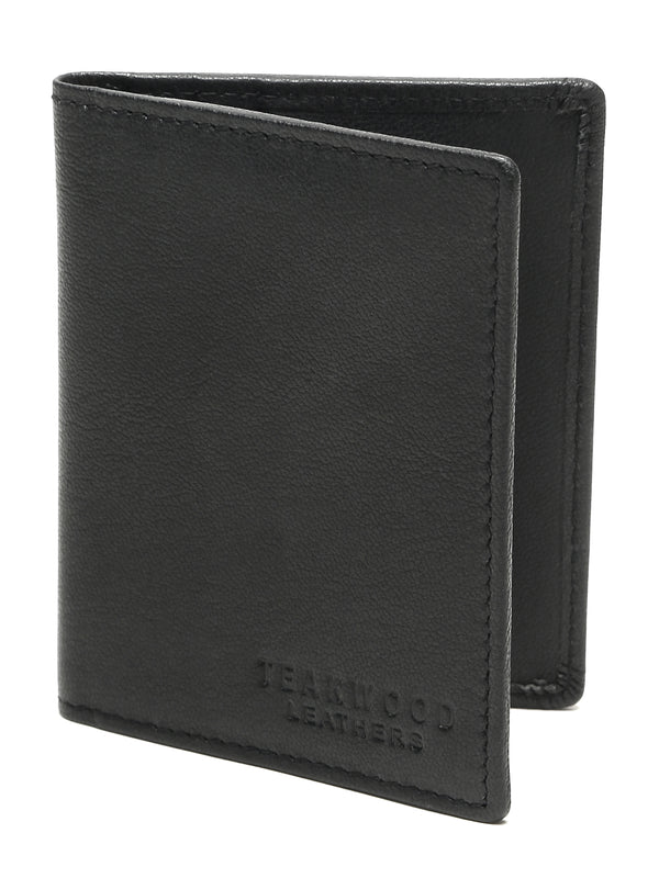 Leather Men Black Bi-fold wallet - Image 4