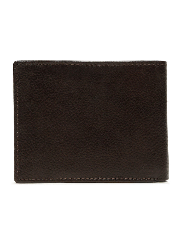 Leather Men Brown Bi-fold wallet - Image 3