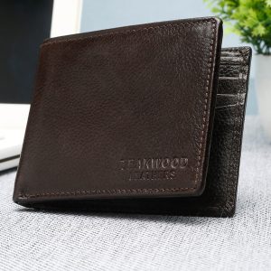 Leather Men Brown Bi-fold wallet