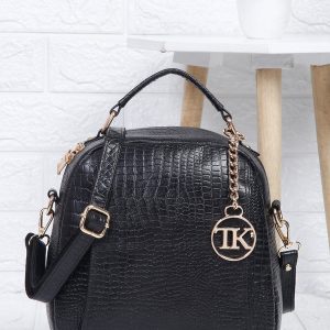 Teakwood Leathers Solid Textured Backpack cum Side Bag (2 in 1)