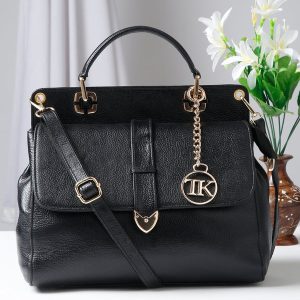 Teakwood Leathers Solid Structured Women Leather Handheld Bag