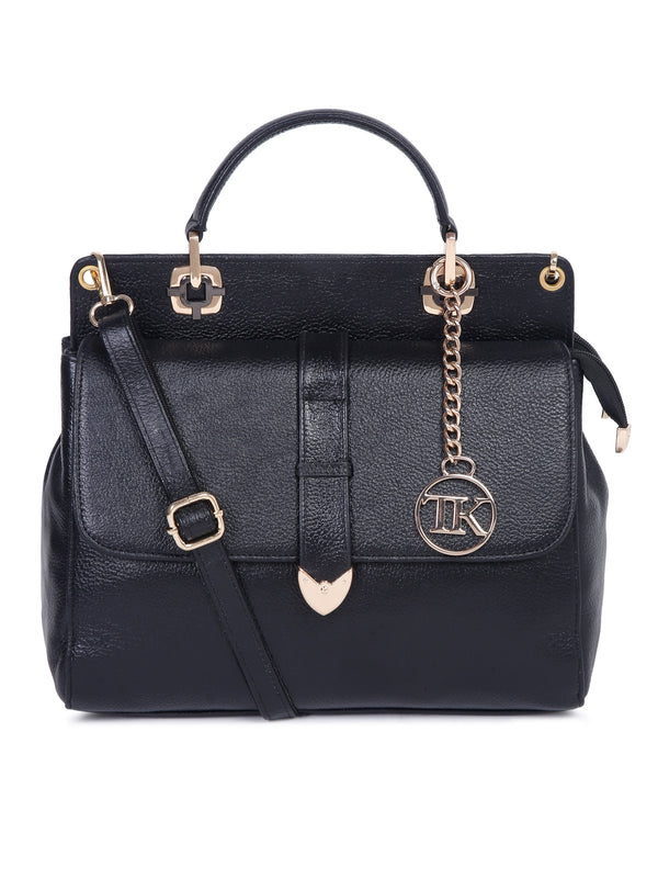 Teakwood Leathers Solid Structured Women Leather Handheld Bag - Image 2
