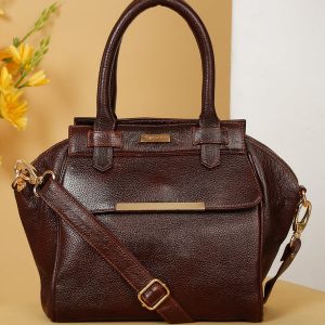 Women's Classy Textured Leather Handheld Bag