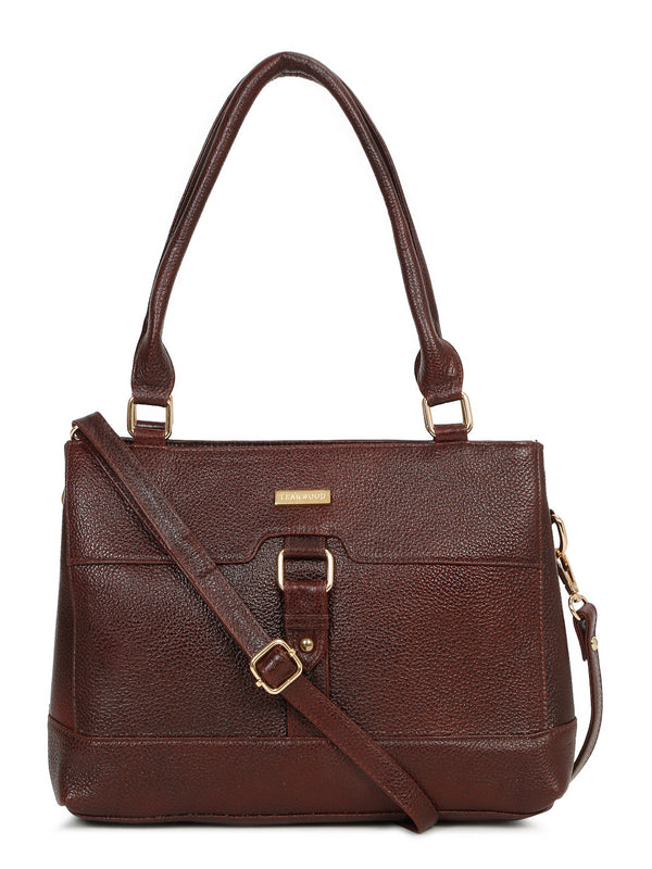 Women's Textured Leather Structured Bag - Image 5