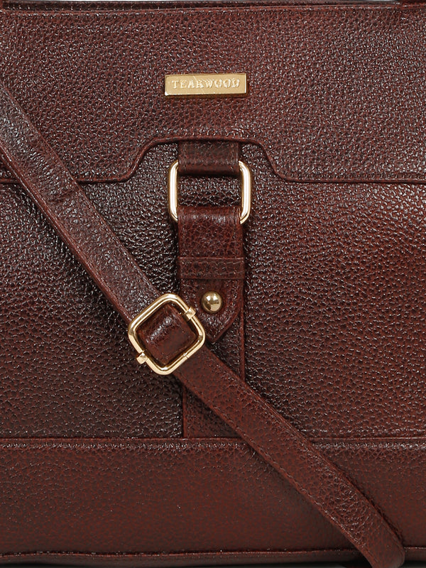 Women's Textured Leather Structured Bag - Image 2