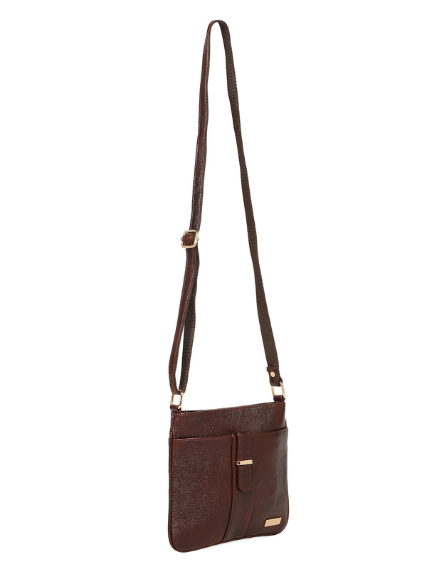 Teakwood Women's Solid Brown Sling Bag - Image 4