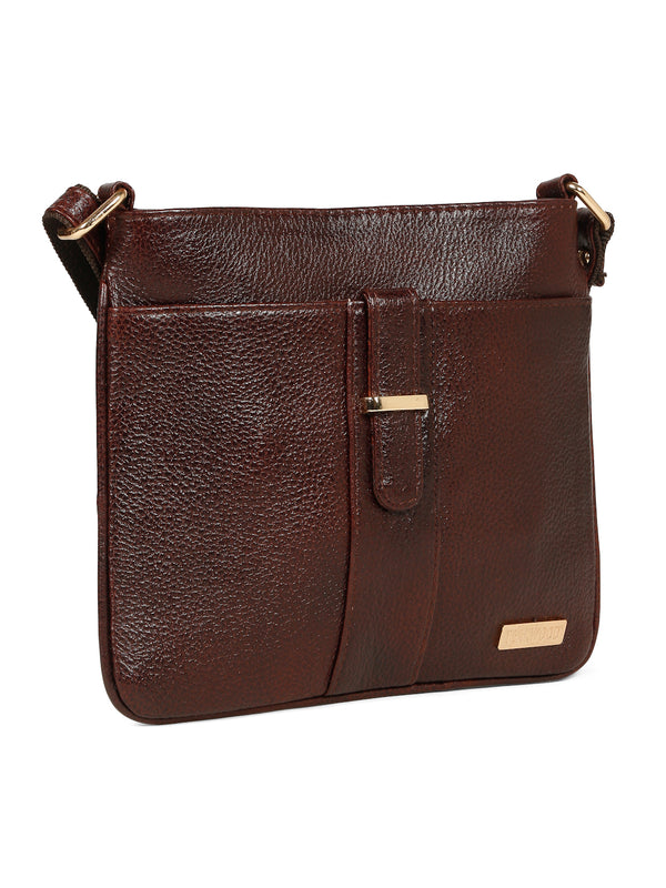 Teakwood Women's Solid Brown Sling Bag - Image 5