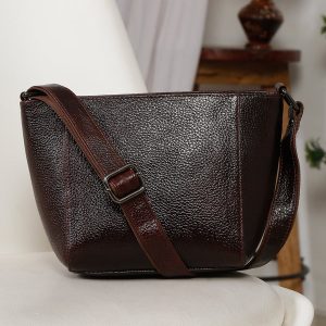 Teakwood Women's Solid Brown Shoulder Handbag