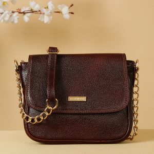 Teakwood Leather Women Structured Sling Bag
